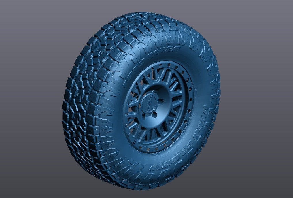 3D Scan: 35X11.5R17 Toyo Open Country Tire on Raceline Wheel