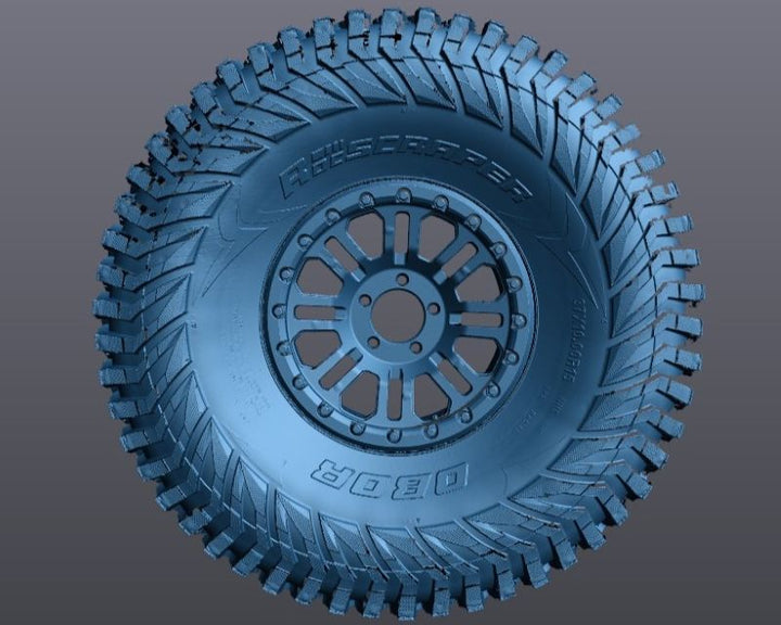 3D Scan: 37X10.00R15 Rocscraper Tire