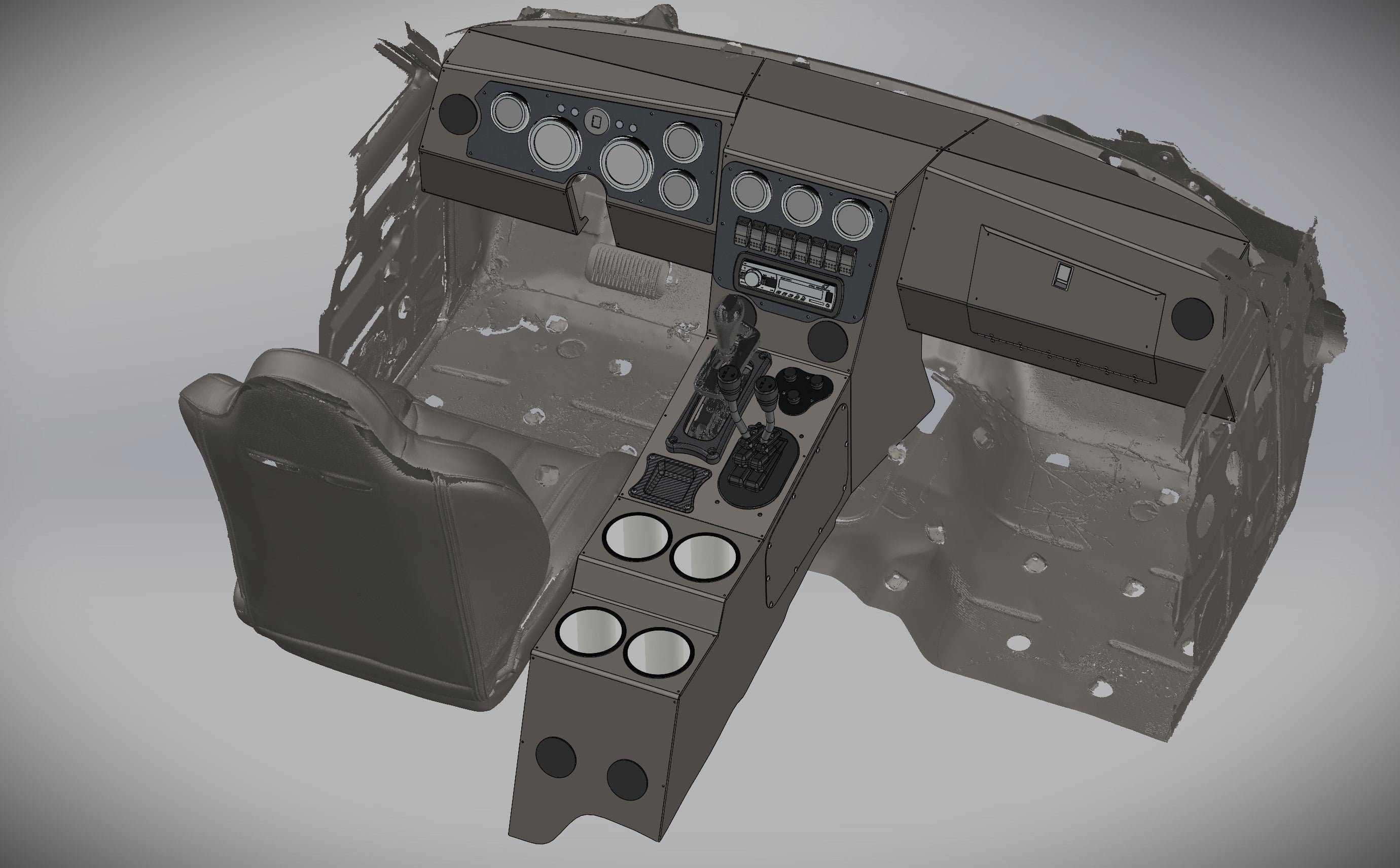 Jeep Wagoneer Finished Dash in Solidworks