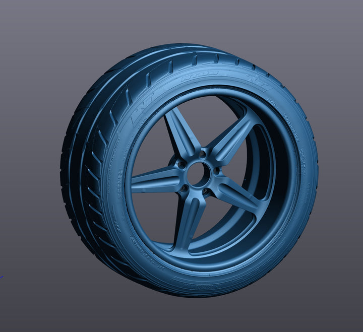 3D Scan: 315/35 ZR20 110W Nitto NT05 Tire on Wheel