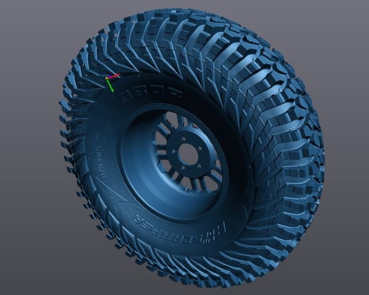 3D Scan: 37X10.00R15 Rocscraper Tire