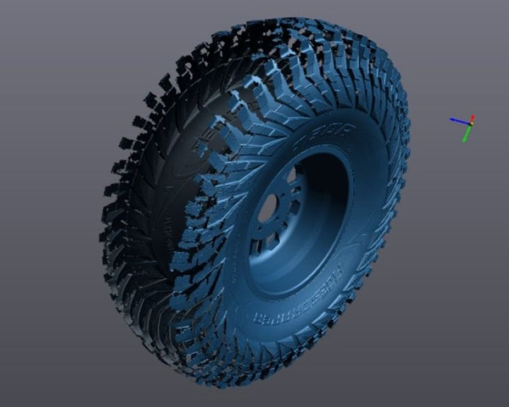 3D Scan: 37X10.00R15 Rocscraper Tire