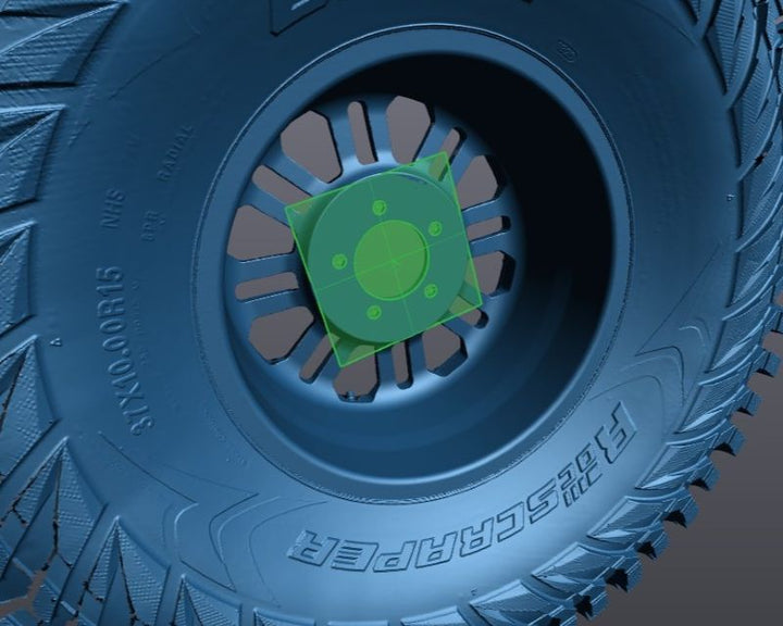 3D Scan: 37X10.00R15 Rocscraper Tire